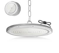 Fosingut Projecteur LED Industriel 200W,20000LM Spot High Bay Lumière éclairage d'atelier,Blanc Froid 6500K IP65 Étanche UFO Eclairage Plafonnier LED Interieur Lustre pour Entrepôt,Usine,Hall,Gym