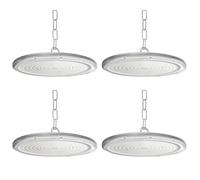 Fosingut Projecteur LED Industriel 400W,40000LM Spot High Bay Lumière éclairage d'atelier,Blanc Froid 6500K IP65 Étanche UFO Eclairage Plafonnier LED Interieur Lustre pour Entrepôt,Usine,Hall,Gym-4pcs