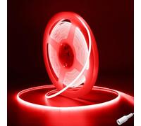 Fosingut Rouge Ruban LED COB 5m, DC12V 4mm Bande Chambre, 480LED/m CRI90+ Flexible Lumière Gaming Adhésif pour TV, Cuisine, Maison Décor Intérieure, DIY (Seule Bandeau)