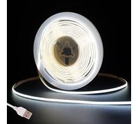 Fosingut Ruban LED COB 3m, 5V USB Bande Chambre Blanc Froid 6500K,480LEDs/m CRI90 Flexible LED TV 4mm,Fancy Lumiere Bandeau Gaming,Adhésif Reglette LED pour Cuisine,Armoire,Miroir,Fête DIY Decor