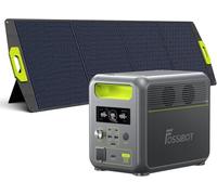 FOSSiBOT F1200 Generateur Electrique Portable 1200W Portable Panneau Solaire 200W, 1024Wh LiFePO4 Station électrique, 7 Sorties, UPS, BMS, 4000+ Fois, Générateur Solaire pour Camping/Jardin/RV