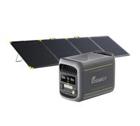 FOSSIBOT F1800 Générateur Électrique Portable avec Panneau Solaire 400W | Batterie LiFePO4 Station électrique1800W(Peak 2700W)，Charge Rapide 1200W, Mode ECO, BMS pour Camping-Car, Maison, Voyage