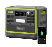 FOSSiBOT F2400 générateur électrique portable, batterie LiFePO4 puissance de sortie 2400W (pic 4800W) 2048Wh, générateur solaire adapté à l'usage de secours familial/camping extérieur/VR-car