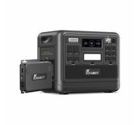 FOSSiBOT F2400 générateur électrique portable équipé de FAC580, chargeur DC rapide pour véhicule 580W, générateur solaire adapté à la famille/camping/camping-car