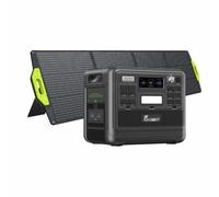 FOSSiBOT F2400 générateur électrique portable est équipé de SP200, batterie LiFePO4 a une puissance de sortie de 2400W (pic 4800W) 2048Wh, générateur solaire est adapté aux maisons/camping/camping-car