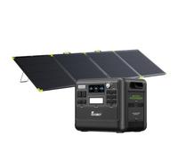FOSSiBOT F2400 Generateur Electrique Portable Panneau Solaire 400W, 2048Wh LiFePO4 Générateur Solaire UPS, 3 Sortie CA 2400W (4800W Pic), 1100W Charge Rapide Power Station Camping, Voyage Vert
