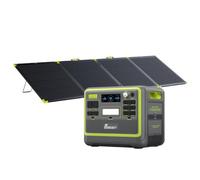 FOSSiBOT F2400 Generateur Electrique Portable Panneau Solaire 400W, 2048Wh LiFePO4 Générateur Solaire UPS, 3 Sortie CA 2400W (4800W Pic), 1100W Charge Rapide Power Station Camping, Voyage Vert