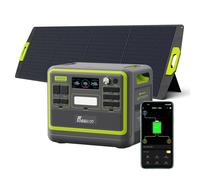 FOSSiBOT F2400 Générateur Solaire avec Panneau Solaire 200W, 2048Wh LiFePO4 Generateur Electrique Portable UPS, 3 Sortie CA 2400W (4800W Pic), 1100W Charge Rapide Power Station pour Camping, Voyage