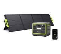 FOSSIBOT F2400 LiFePO4 2048Wh 2400W Portable Générateur Electrique + 200W Panneaux Solaires- 220V Centrale Électrique XT90 Camp RV
