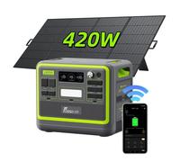FOSSIBOT F2400 LiFePO4 Générateur Electrique-2048Wh-Station Solaire-2400W-Centrale Électrique+SP400PRO Panneaux Solaires