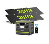 FOSSIBOT F2400 Portable Générateur Electrique 2048Wh 2400W Centrale Électrique-Garantie de 2 ans + 2*SP200PRO Panneaux Solaires