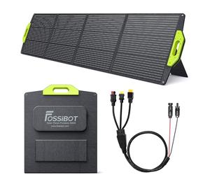 FOSSiBOT panneau solaire 200 W pour F1200 F2400 F3600 Panneau solaire pliable pour générateurs solaires portables - Systèmes solaires pour systèmes hors réseau - Pour jardi