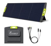FOSSIBOT Panneau solaire portable 200W, Pliable Monocristallin Photovoltaïque, Efficacité 23,4%, IP67, Étanche, Camping en plein air