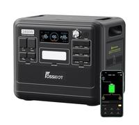 FOSSiBOT Station d'alimentation F2400 2400 W, 2048 Wh LiFePO4 - Générateur solaire portable - 3 x 230 V CA (crête 4800 W) - Alimentation mobile pour camping-car, générateur solaire - Bricolage comme