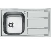 FOSTER 1971062 Lavabo 1 Baignoire La Gauche avec Égouttoir Fm Std Inox 86CM