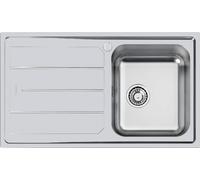 FOSTER 5186061 Lavabo 1 Baignoire Elettra Std Droite avec Égouttoir Inox 86 CM