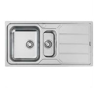 FOSTER 5197062 Lavabo 2 Baignoires Elettra Std SX + Égouttoir Acier Inox 97 CM