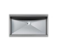 Foster Vasca Milano 790X400 S/Top - 1014850 Ãvier Ãbereinanderliegend | Edelstahl AISI 304 gebÃŒrstet, Abmessungen 1016 x 500