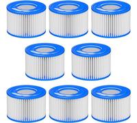 FOSUN Lot de 8 Cartouches filtrantes VI pour Piscine Bestway Miami, Monaco Lay-Z-Spa, Vegas, Palm Springs, Flowclear Pool Filter remplace la Cartouche d'origine 58323