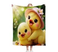 Fotmung Couverture Plush XXL Canard Jaune, 180x220 cm Pratique pour Le Canapé Grand Format et Chambre Principale, Décoration Élégante pour la Maison, Léger et Facile à Entretenir R236