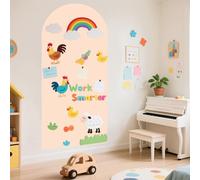 FOTSHARER Autocollant mural magnétique en arc 100x45 cm - Papier contact magnétique pour tableau noir à coller et décoller - Adhésif autocollant - Rouleau d'autocollant magnétique pour mur avec 36