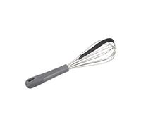 Fouet 2 en 1 en acier inoxydable avec spatule en silicone intégrée - -