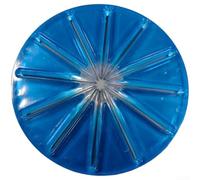 Fouet à 6 fils compatible avec les batteurs sur socle et doté d'une protection anti-éclaboussures pour un environnement de mélange contrôlé (rond bleu)