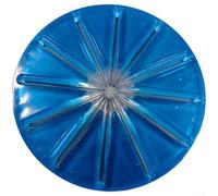 Fouet à 6 fils de forme ronde avec protection contre les éclaboussures pour mélangeur sur socle finition rouge ABS TPR outil de mélange efficace (rond bleu)