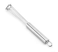 Fouet à billes en acier inoxydable, 27 cm de long, mélangeur à main pour mélanger et cuire les œufs, fil semi-rigide avec embouts sphériques pour mélanger efficacement, convient pour la cuisine et la