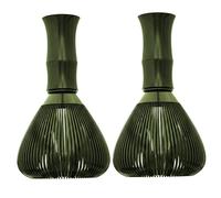 Fouet à Matcha 2 pièces, agitateur à Matcha en plastique 80 dents pour mousse crémeuse avec poignée pour amateur de thé, vert