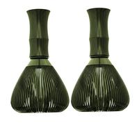 Fouet à Matcha en plastique 2 pièces, brosse à Matcha ABS 80 dents pour mousse crémeuse avec poignée pour amateur de thé, vert, brosse