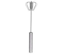 Fouet à Œufs Manuel en Acier Inoxydable, Batteur Semi-Automatique 25cm pour Cuisine Mélangeur pour Œufs, Sauces et Crèmes