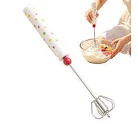 Fouet à œufs - Mousseur Semi-Automatique Pour La Pâtisserie | Fouet Batteur à Œufs Portable | Pour Lait Café Boisson Crème Farine Sauce Maison Cuisine Restaurant Camping