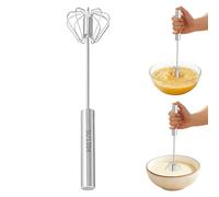 Fouet à œufs semi-automatique en acier inoxydable pour battre les œufs (32,5 cm)