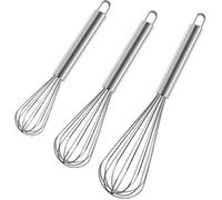 Fouet de Cuisine Inox 8 Pouces, Fouet Manuel pour Pâtisserie et Crème, Léger avec Crochet de Suspension