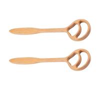 Fouet de cuisson polyvalent en forme d ' un seul bloc de bois pour un bol efficace, pièce de grattage, agitateur en bois