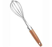 Fouet en fil d'acier inoxydable, batteur à œufs de cuisine for mélanger, fouetter, mousser, les pâtes, manche bois, 4 pièces pour Mélanger