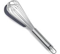 Lacor Fouet 2-en-1 avec grattoir silicone 32 cm Inox Gris Sans BPA