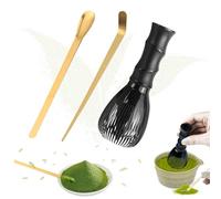 Fouet Matcha Whisk Ensemble Fouet à Matcha, 3 Pièces Fouets à Matcha Traditionnelle Faite à la main, Matcha kit Ceremonie Japonais, Fouet thé Matcha, Ustensile Artisanal pour Cérémonie du Thé