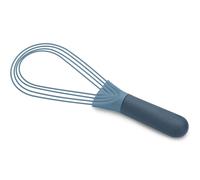 Joseph Joseph Fouet Twist 2-en-1 pliable 29 cm en silicone plat et ballon Bleu