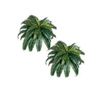 VEVOR Fougère Artificielle, Lot de 2, Fausse Fougère de Boston 90-100 cm, Plante Artificielle Suspendue avec 35 Feuilles, pour Décoration Intérieur Extérieur, Maison, Bureau, Pot de Fleurs Non Inclus