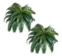VEVOR Fougère Artificielle, Lot de 2, Fausse Fougère de Boston 90-100 cm, Plante Artificielle Suspendue avec 35 Feuilles, pour Décoration Intérieur Extérieur, Maison, Bureau, Pot de Fleurs Non Inclus