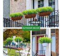 Fougère de Boston artificielle verte, 40 cm, résistante aux UV - Lot de plantes artificielles pour la décoration de la maison, de la terrasse et de la pergola