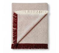 Foulard polyvalent Martina Home Spiga, 80% coton, 20% polyester, brut/burdeaux 180L x 130 W