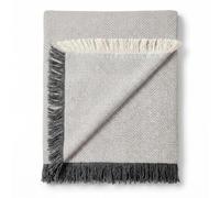 Foulard polyvalent Martina Home Spiga, 80% coton, 20% polyester, brut/gris 260L x 180W