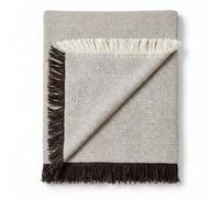 Foulard polyvalent Martina Home Spiga, 80% coton, 20% polyester, brut/marron 260L x 180W