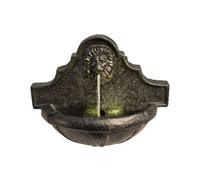 Fountaine Murale De La Tête De Lion Extérieur De Teamson Avec Lumière Led Noir