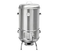 Four à fumage et barbecue de type tonneau, gril à charbon vertical | Barbecue 3 en 1 : Ce barbecue combine un gril rotatif pour poulet, un barbecue classique et un fumoir à viande