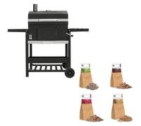 Four à fumoir XL-BBQ, barbecue au charbon de bois et copeaux/morceaux de bois pour une utilisation en extérieur