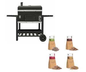 Four à fumoir XXL, barbecue au charbon de bois, portable, pour l'extérieur et le jardin